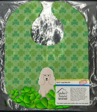 Load image into Gallery viewer, Poodle White Shamrocks Baby Bib BB6211BIB