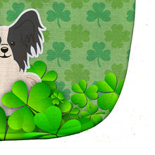 Load image into Gallery viewer, Papillon Black White Shamrocks Baby Bib BB6217BIB