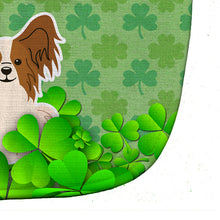 Load image into Gallery viewer, Papillon Red White Shamrocks Baby Bib BB6219BIB