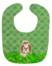 Load image into Gallery viewer, Shih Tzu Red White Shamrocks Baby Bib BB6228BIB