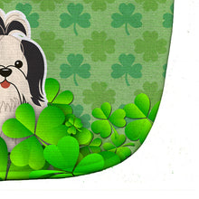 Load image into Gallery viewer, Shih Tzu Black White Shamrocks Baby Bib BB6229BIB