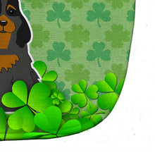 Load image into Gallery viewer, Cocker Spaniel Black Tan Shamrocks Baby Bib BB6234BIB