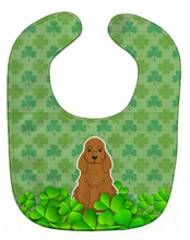 Load image into Gallery viewer, Cocker Spaniel Red Shamrocks Baby Bib BB6236BIB