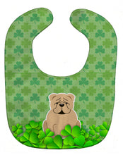 Load image into Gallery viewer, English Bulldog Fawn Shamrocks Baby Bib BB6265BIB