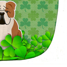 Load image into Gallery viewer, English Bulldog Fawn White Shamrocks Baby Bib BB6266BIB