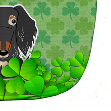 Load image into Gallery viewer, Wire Haired Dachshund Dapple Shamrocks Baby Bib BB6269BIB