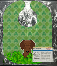 Load image into Gallery viewer, Dachshund Red Brown Shamrocks Baby Bib BB6271BIB