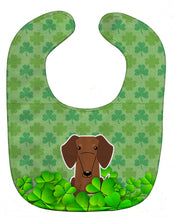 Load image into Gallery viewer, Dachshund Red Brown Shamrocks Baby Bib BB6271BIB