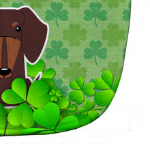 Load image into Gallery viewer, Dachshund Chocolate Shamrocks Baby Bib BB6272BIB