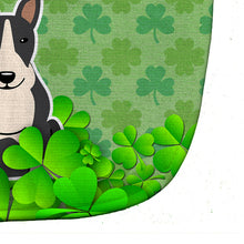 Load image into Gallery viewer, Bull Terrier Black White Shamrocks Baby Bib BB6274BIB