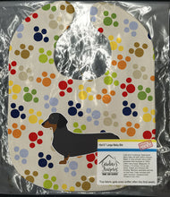 Load image into Gallery viewer, Dachshund Pawprints Baby Bib BB6287BIB