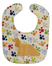 Load image into Gallery viewer, Cocker Spaniel Pawprints Baby Bib BB6291BIB