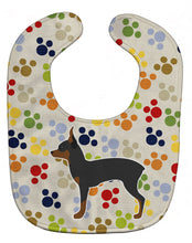 Load image into Gallery viewer, Toy Fox Terrier Pawprints Baby Bib BB6292BIB