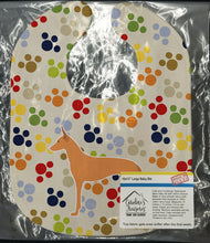 Load image into Gallery viewer, Pharaoh Hound Pawprints Baby Bib BB6293BIB