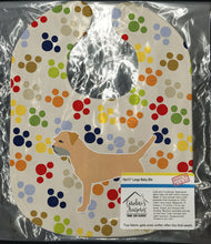 Load image into Gallery viewer, Border Terrier Pawprints Baby Bib BB6294BIB