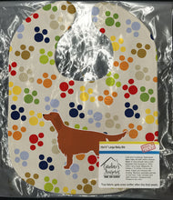 Load image into Gallery viewer, Irish Setter Pawprints Baby Bib BB6298BIB