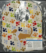 Load image into Gallery viewer, American Foxhound Pawprints Baby Bib BB6303BIB
