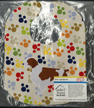 Load image into Gallery viewer, Welsh Springer Spaniel Pawprints Baby Bib BB6305BIB