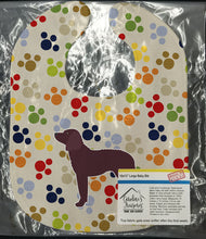 Load image into Gallery viewer, American Water Spaniel Pawprints Baby Bib BB6306BIB