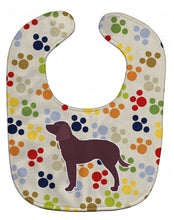 Load image into Gallery viewer, American Water Spaniel Pawprints Baby Bib BB6306BIB