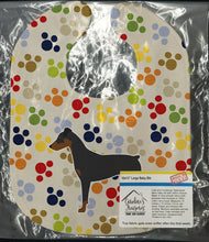 Load image into Gallery viewer, German Pinscher Pawprints Baby Bib BB6318BIB