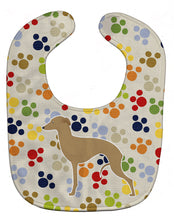 Load image into Gallery viewer, Italian Greyhound Pawprints Baby Bib BB6319BIB