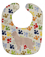 Load image into Gallery viewer, Pyrenean Shepherd Pawprints Baby Bib BB6323BIB