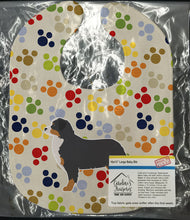 Load image into Gallery viewer, Bernese Mountain Dog Pawprints Baby Bib BB6324BIB