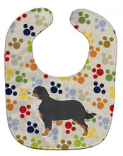 Load image into Gallery viewer, Bernese Mountain Dog Pawprints Baby Bib BB6324BIB
