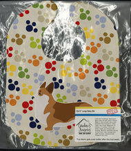 Load image into Gallery viewer, Corgi Pawprints Baby Bib BB6325BIB