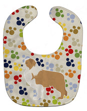 Load image into Gallery viewer, Red Border Collie Pawprints Baby Bib BB6327BIB