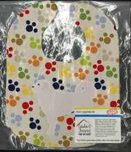 Load image into Gallery viewer, Polish Tatra Sheepdog Pawprints Baby Bib BB6332BIB