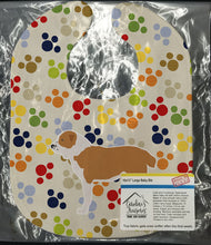 Load image into Gallery viewer, Central Asian Shepherd Dog Pawprints Baby Bib BB6333BIB