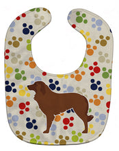 Load image into Gallery viewer, Portuguese Sheepdog Dog Pawprints Baby Bib BB6336BIB
