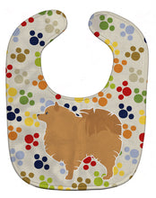Load image into Gallery viewer, Pomeranian Pawprints Baby Bib BB6347BIB