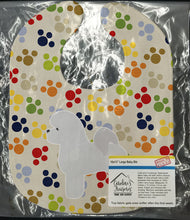 Load image into Gallery viewer, Bichon Frise Pawprints Baby Bib BB6350BIB