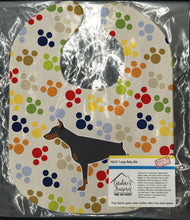 Load image into Gallery viewer, Doberman Pinscher Pawprints Baby Bib BB6365BIB