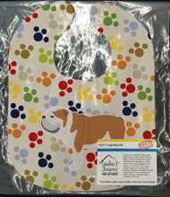Load image into Gallery viewer, English Bulldog Pawprints Baby Bib BB6367BIB