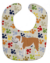 Load image into Gallery viewer, English Bulldog Pawprints Baby Bib BB6367BIB