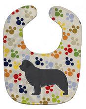 Load image into Gallery viewer, Newfoundland Pawprints Baby Bib BB6369BIB