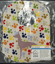 Load image into Gallery viewer, Dogo Argentino Pawprints Baby Bib BB6372BIB