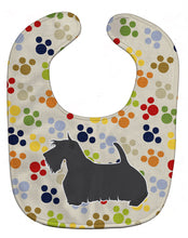 Load image into Gallery viewer, Scottish Terrier Pawprints Baby Bib BB6374BIB