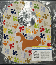 Load image into Gallery viewer, Akita Pawprints Baby Bib BB6377BIB