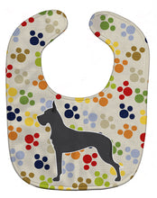 Load image into Gallery viewer, Great Dane Pawprints Baby Bib BB6380BIB