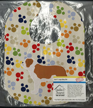 Load image into Gallery viewer, Saint Bernard Pawprints Baby Bib BB6381BIB