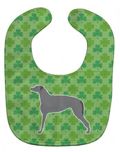 Load image into Gallery viewer, Scottish Deerhound Shamrocks  Baby Bib BB6401BIB
