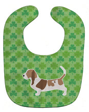 Load image into Gallery viewer, Basset Hound Shamrocks  Baby Bib BB6407BIB