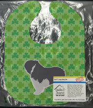 Load image into Gallery viewer, Polish Lowland Sheepdog Dog Shamrocks  Baby Bib BB6437BIB