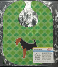 Load image into Gallery viewer, Airedale Terrier Shamrocks  Baby Bib BB6462BIB