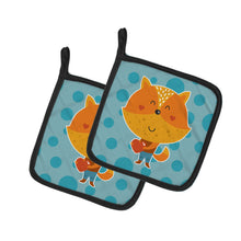 Load image into Gallery viewer, Polkadot Squirrel Pot Holders - Set of 2 - Heat-Resistant Kitchen Essentials BB6729PTHD